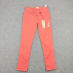 Levi's Leggings Womens 26 Pink 535‎ Cropped Legging Ultra Low Rise Denim Stretch